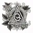 holy trinity symbol tattoo design idea