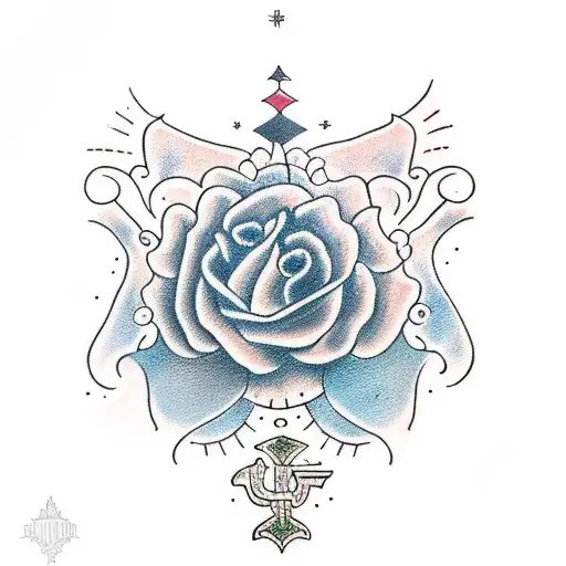 neo Trad design to mark the birth of my daughter lilly  tattoo design idea