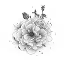 broken vase with flowers tattoo design idea