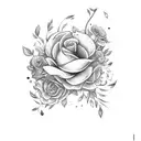 broken vase with flowers tattoo design idea