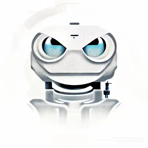 robot with a sniper rifle tattoo design idea