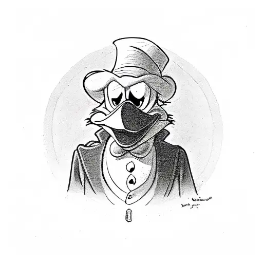 scrooge MC duck  tattoo design idea