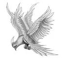 Pheonix wings around the belly button  tattoo design idea