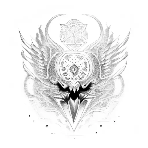 crow totem tattoo design idea