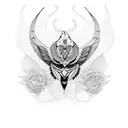 crow totem tattoo design idea