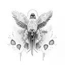 crow totem tattoo design idea