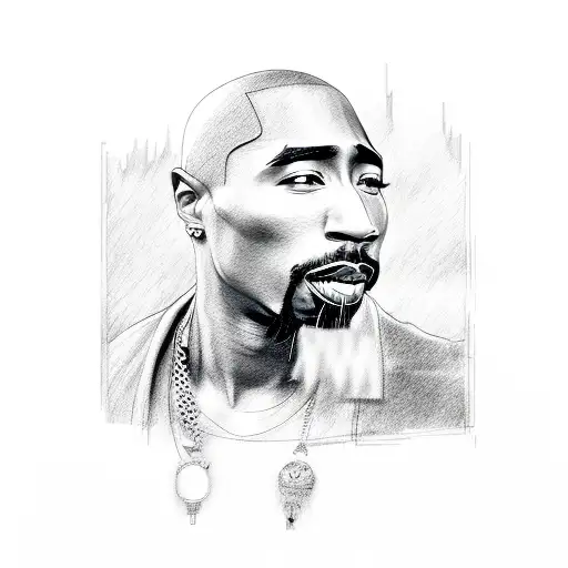 2pac tattoo design idea