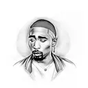 2pac tattoo design idea