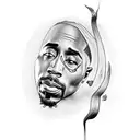 2pac tattoo design idea