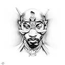 2pac tattoo design idea