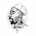 2pac tattoo design idea