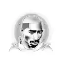 2pac tattoo design idea