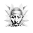 2pac tattoo design idea