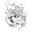 perseo medusa escultura tattoo design idea