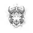 perseo medusa escultura tattoo design idea