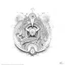 Blood type A+ tattoo design idea