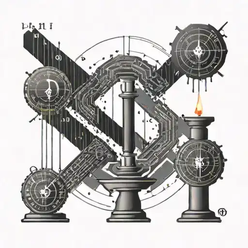 Inertia symbolized through a candlestick chart pattern in forex market tattoo design idea