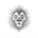 gladiator lion tattoo design idea