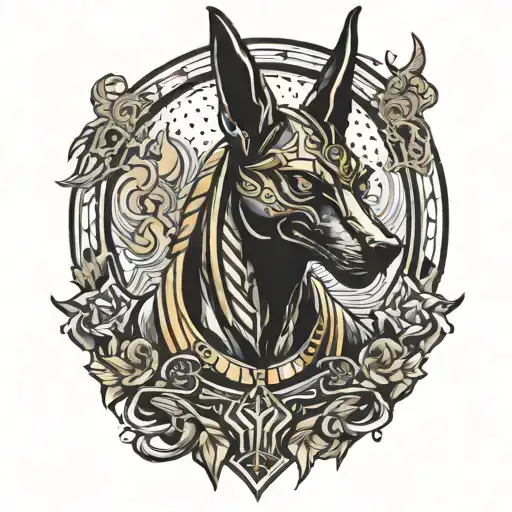 anubis in hellheim tattoo design idea
