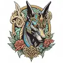 anubis in hellheim tattoo design idea
