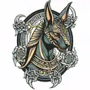 anubis in hellheim tattoo design idea