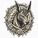 anubis in hellheim tattoo design idea