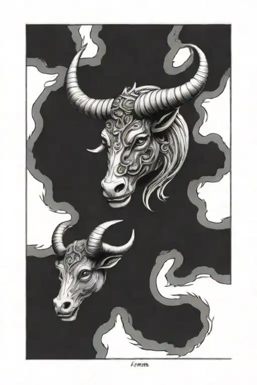 taurus and Capricorn love tattoo design idea
