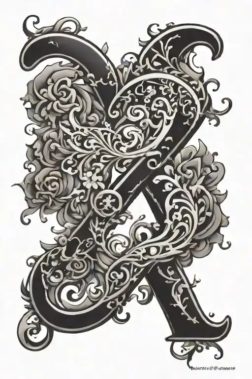 shape of a question mark but have it spell out the word "Everything" tattoo design idea