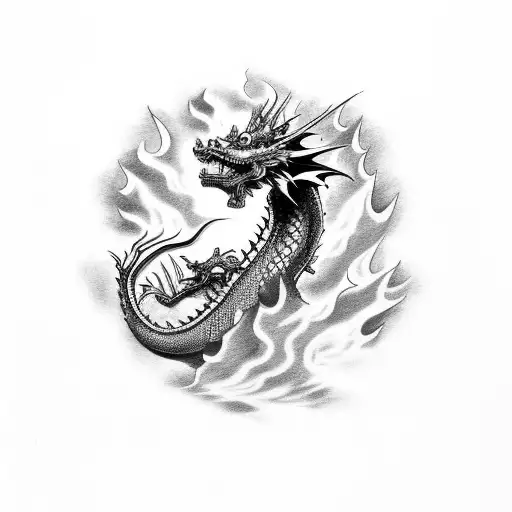 Fire Breathing Dragon Tattoo  ClipArt Best