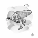 paragliding  tattoo design idea