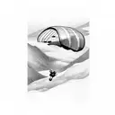 paragliding  tattoo design idea