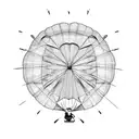 paragliding  tattoo design idea