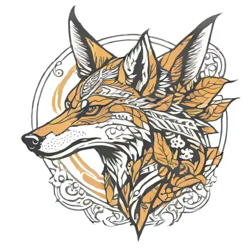 jackal Two spears tattoo design idea