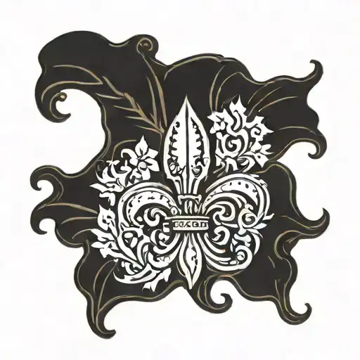 Cajun Fleur-de-lis louisiana tattoo design idea