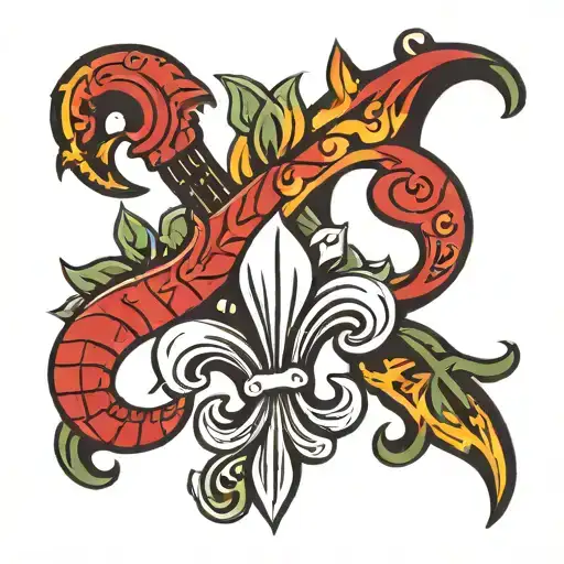 Cajun, Fleur-de-lis tattoo design idea