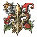 Cajun, Fleur-de-lis tattoo design idea