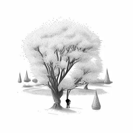 willow tree tattoo design idea