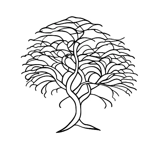 willow tree tattoo design idea