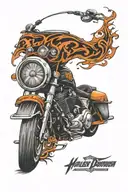 harley davidson motorcycle tattoo design idea