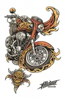 harley davidson motorcycle tattoo design idea