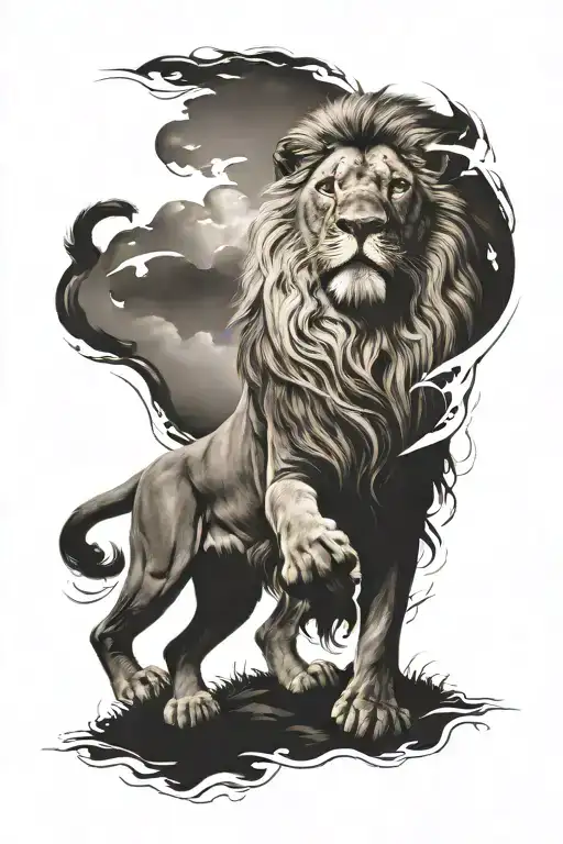 aslan tattoo design idea