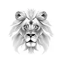 Lion and lamb tattoo design idea