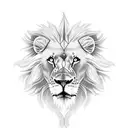 Lion and lamb tattoo design idea