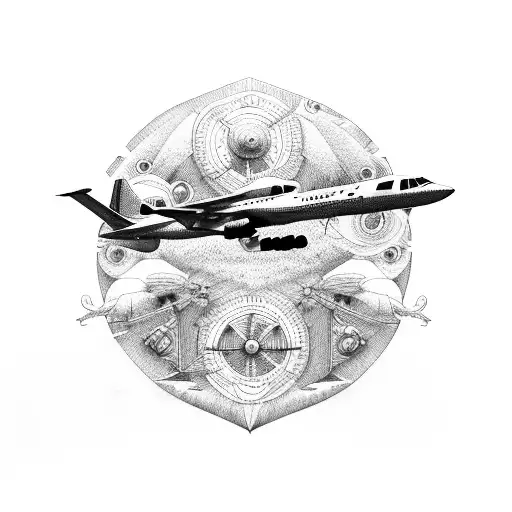aviation tattoo design idea