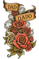 Dad memorial tattoo design idea