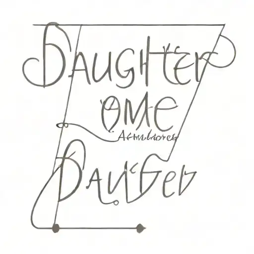 daughter name written tattoo design idea