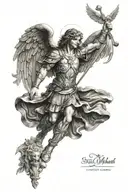 st michael the archangel tattoo design idea