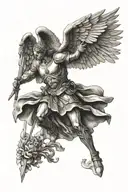 st michael the archangel tattoo design idea