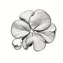 4-leaf clover tattoo design idea