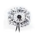 clover and dandelion intertwined tattoo design idea